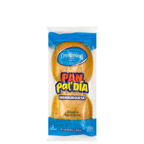 PAN DE HAMBURGUESA CRUSTISSIMO (150G) 2UND